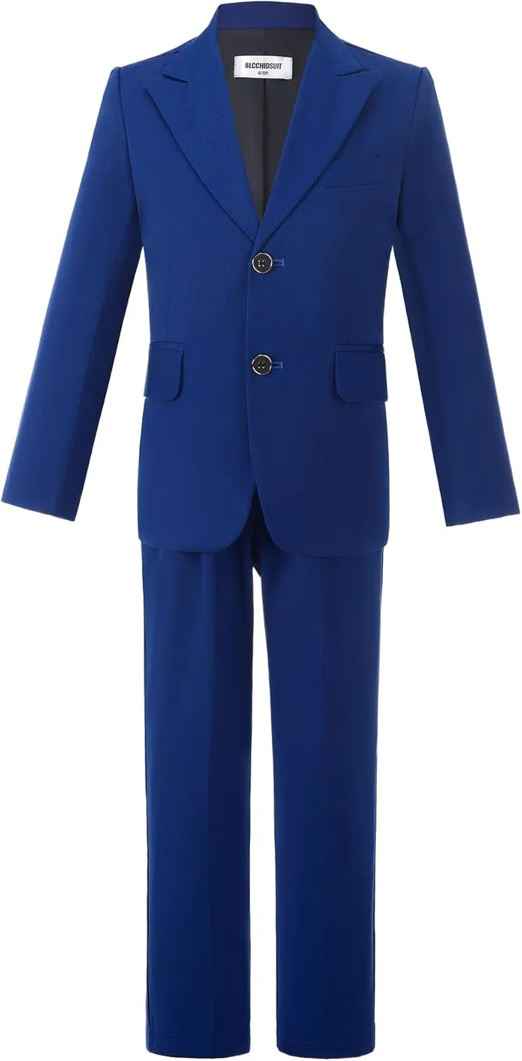 2-Piece Boys Formal Suits Slim Fit Suit Set for Dress Clothes Kids Wedding Christmas Suits
