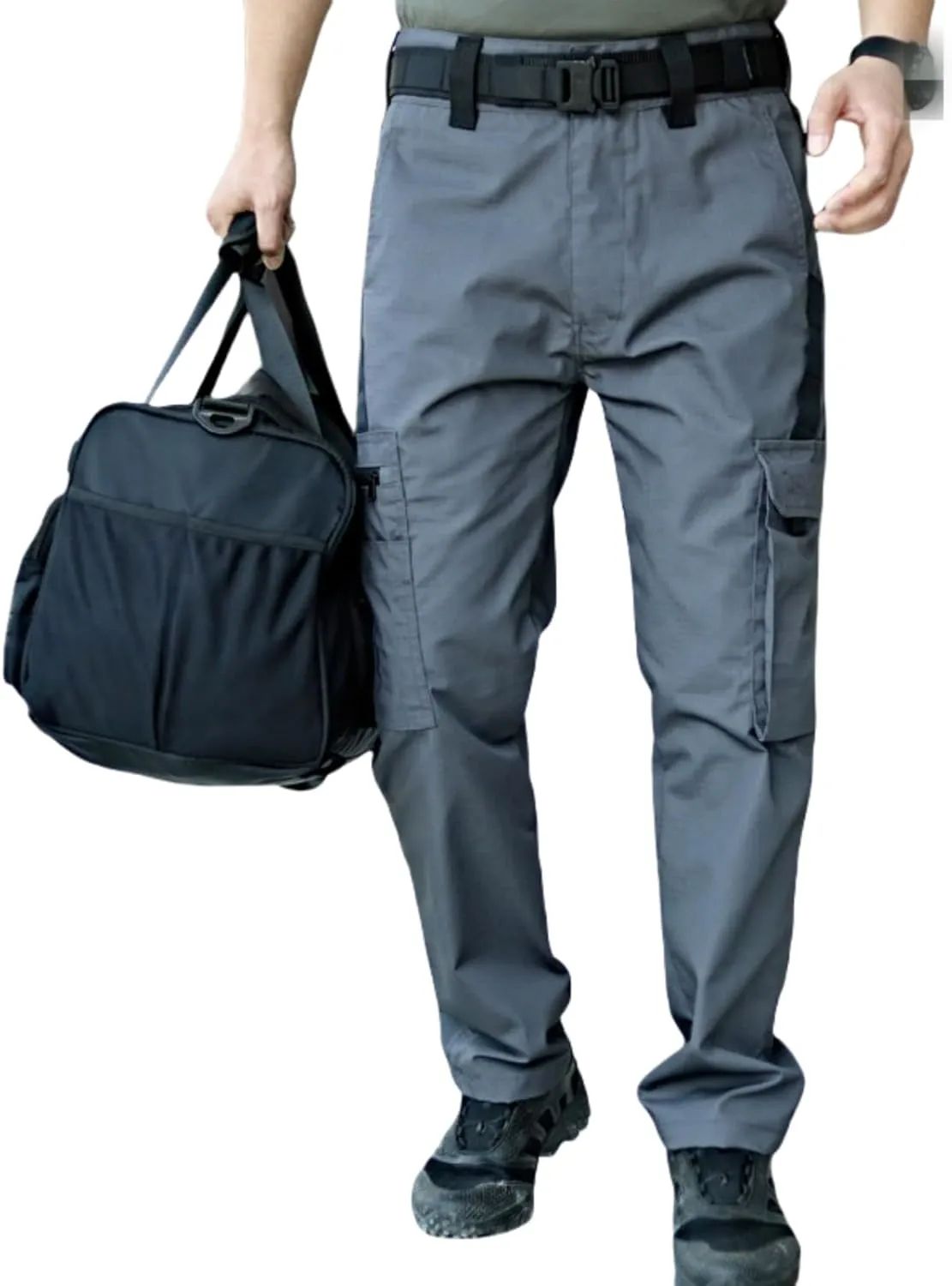 2025 Mens Cargo Work Pants Military Durable Ripstop Tactical Pants, Lightweight Water Resistant Outdoor Hiking Work Pants