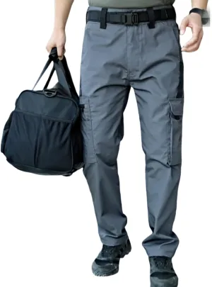 2025 Mens Cargo Work Pants Military Durable Ripstop Tactical Pants, Lightweight Water Resistant Outdoor Hiking Work Pants