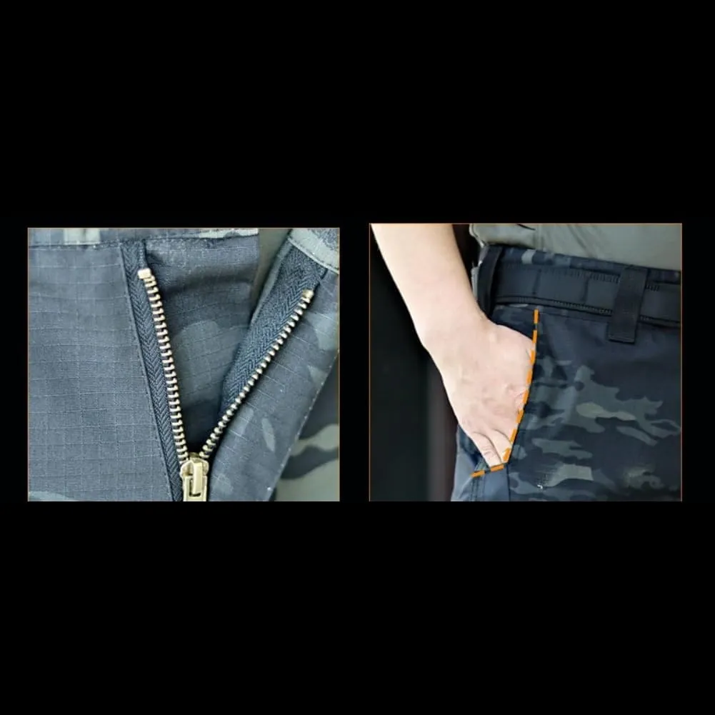2025 Mens Cargo Work Pants Military Durable Ripstop Tactical Pants, Lightweight Water Resistant Outdoor Hiking Work Pants