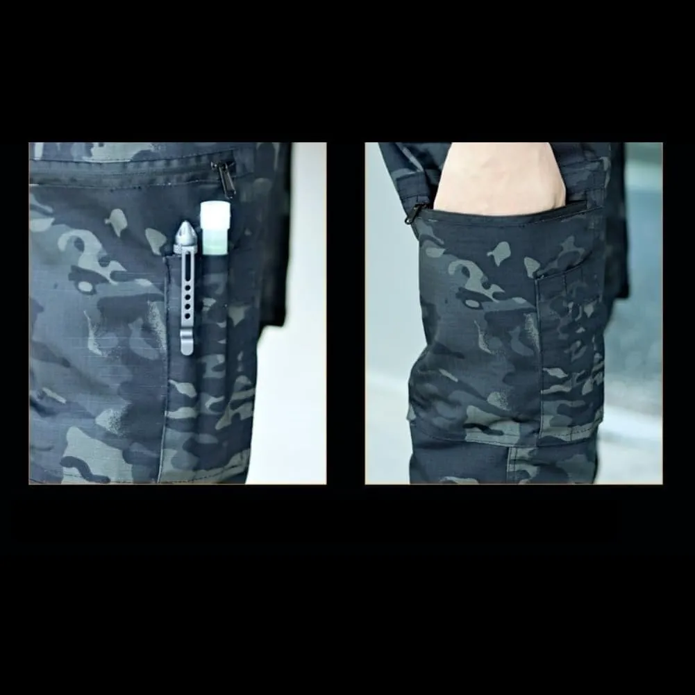 2025 Mens Cargo Work Pants Military Durable Ripstop Tactical Pants, Lightweight Water Resistant Outdoor Hiking Work Pants