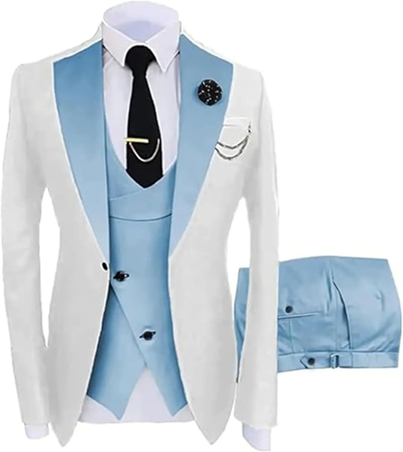 3 Piece Men Suits Slim Fit Wedding Prom Tuxedo Suits for Men Formal Business Suit