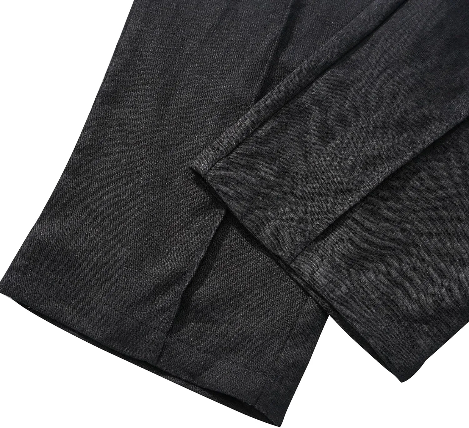 Amazhiyu Women's 100% Linen Summer High-Rise Effortless Pintuck Ankle Pants