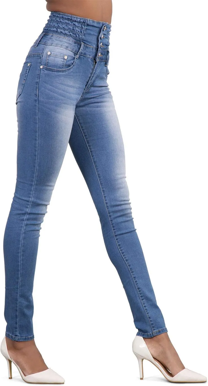 Andongnywell Women's Juniors High Rise Irresistible Jegging Pull-On Stretch Skinny Jeans