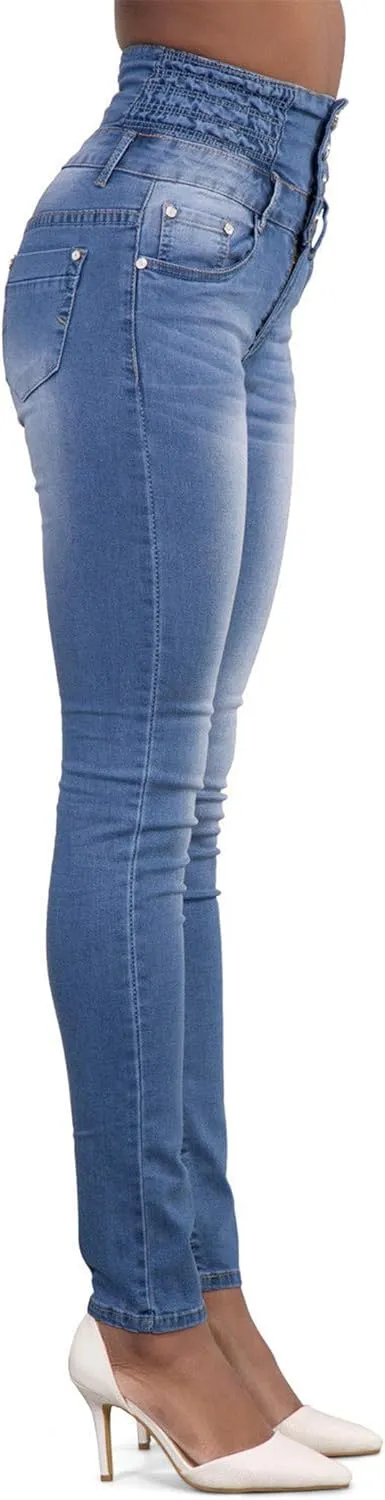 Andongnywell Women's Juniors High Rise Irresistible Jegging Pull-On Stretch Skinny Jeans