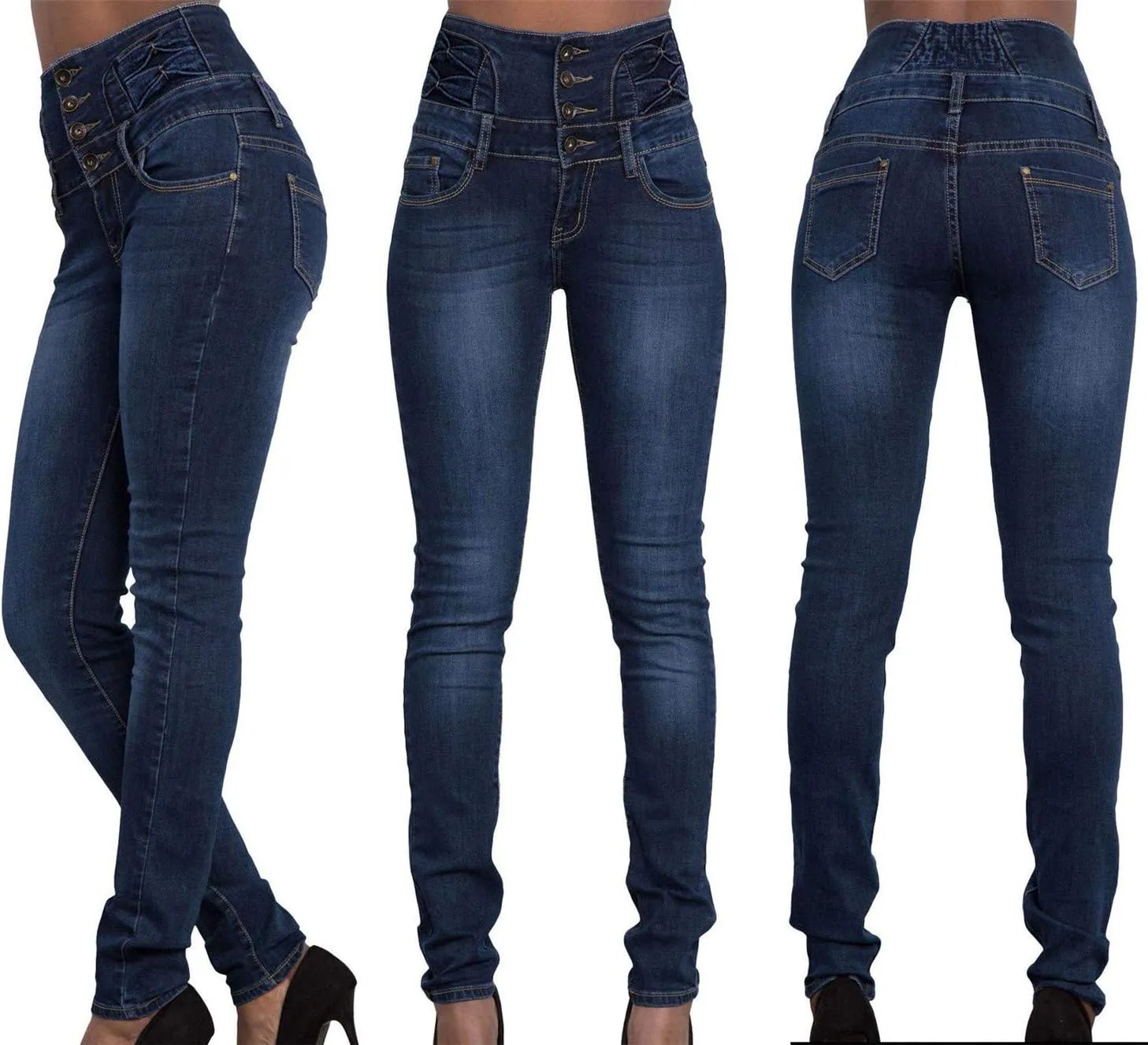 Andongnywell Women's Juniors High Rise Irresistible Jegging Pull-On Stretch Skinny Jeans