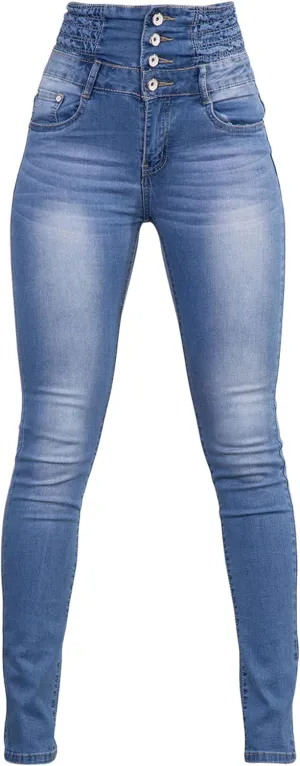 Andongnywell Women's Juniors High Rise Irresistible Jegging Pull-On Stretch Skinny Jeans