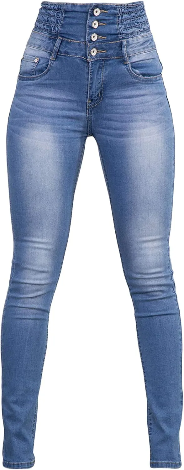 Andongnywell Women's Juniors High Rise Irresistible Jegging Pull-On Stretch Skinny Jeans