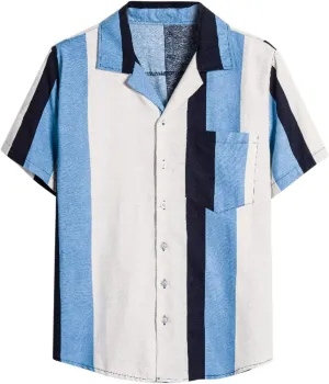 Big and Tall Shirts for Men Lightweight Vintage Fashion Graphic Printed Breathable Loose Fit Tropical Beach Tops
