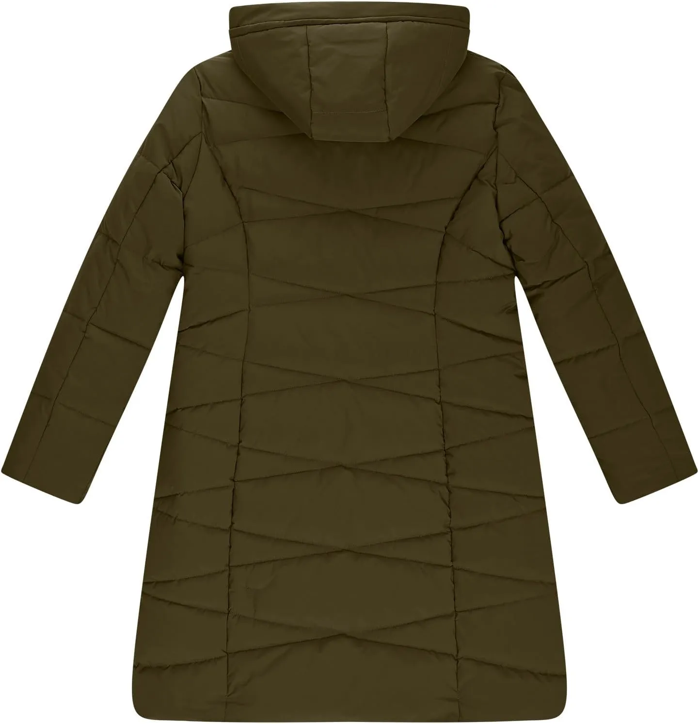 Borniu Women's Winter Coat Hooded Warm Puffer Quilted Thicken Parka Jacket Fleece Lined Down Jacket Outerwear with Pockets