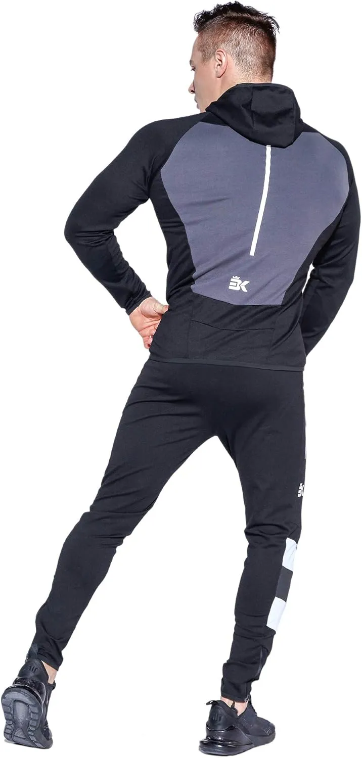 BROKIG Men's Full-Zip Athletic Hoodies,Workout Training Sport Muscle Sweatshirt…