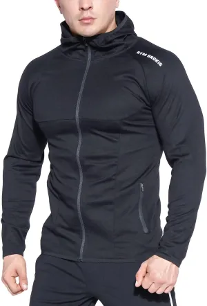 BROKIG Men's Full-Zip Athletic Hoodies,Workout Training Sport Muscle Sweatshirt…