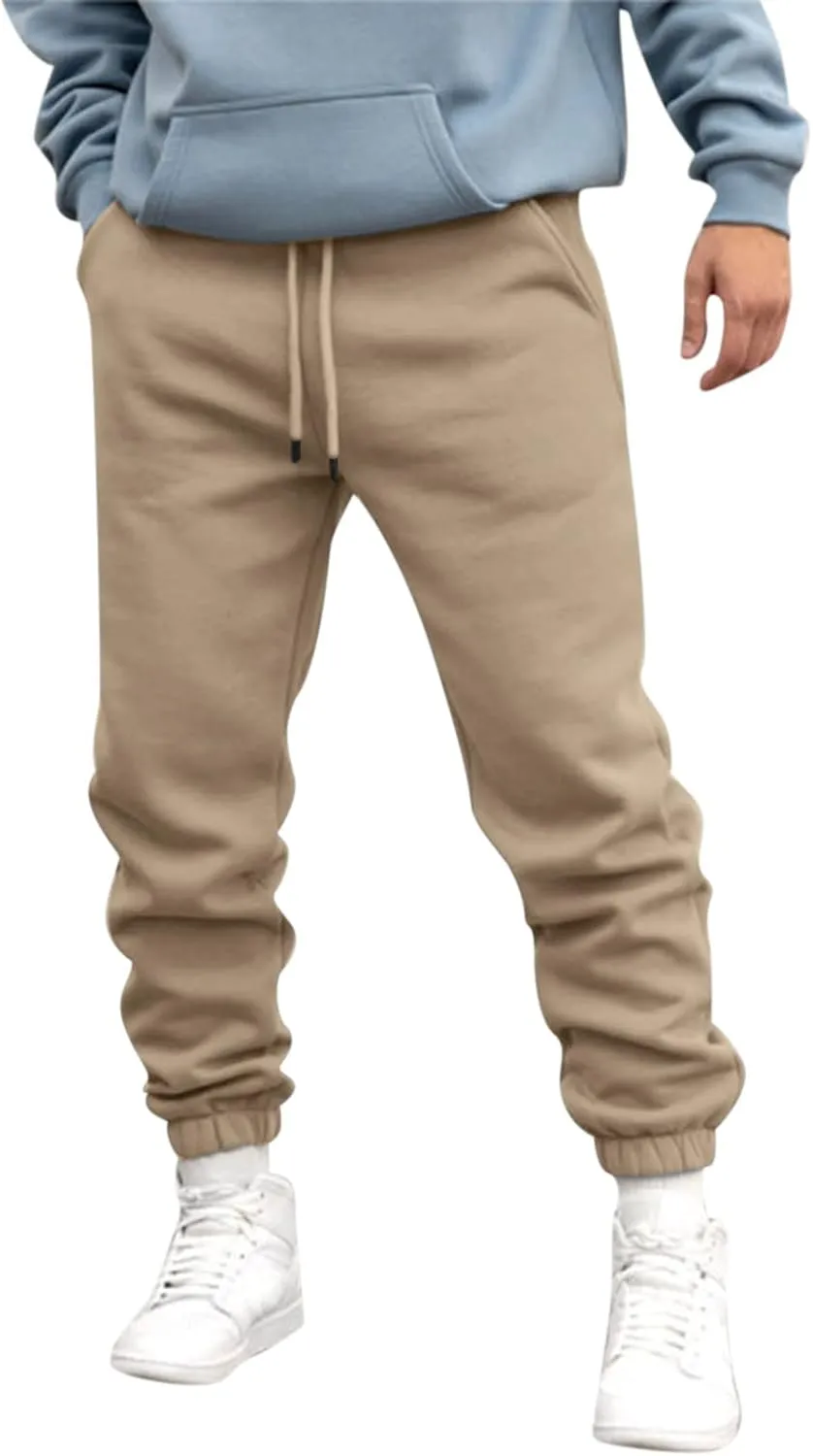 Cargo Trousers for Men Drawstring Trousers Plus Size Athletic Elastic Waist Drawstring Joggers Casual Closed Bottom
