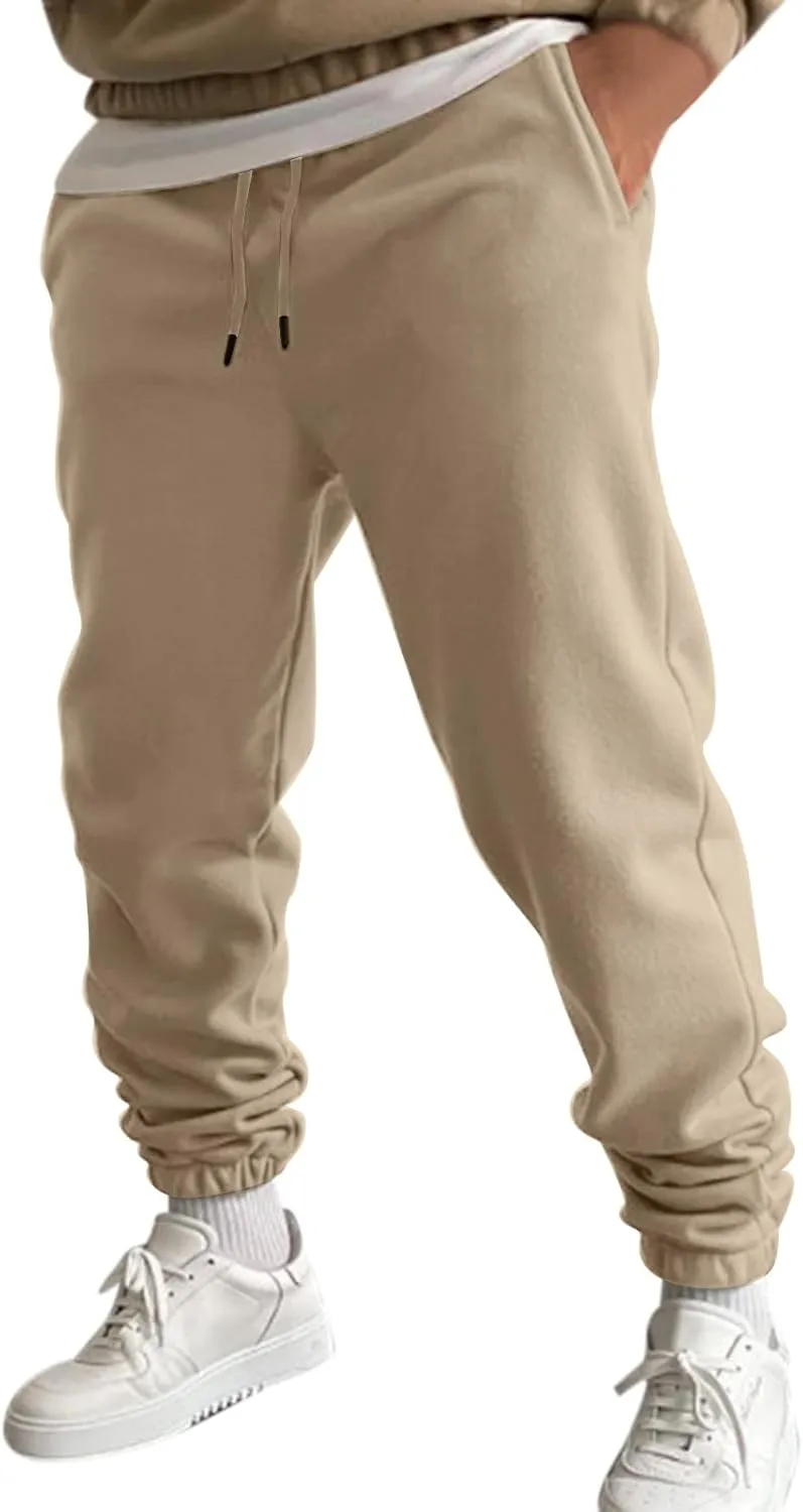 Cargo Trousers for Men Drawstring Trousers Plus Size Athletic Elastic Waist Drawstring Joggers Casual Closed Bottom