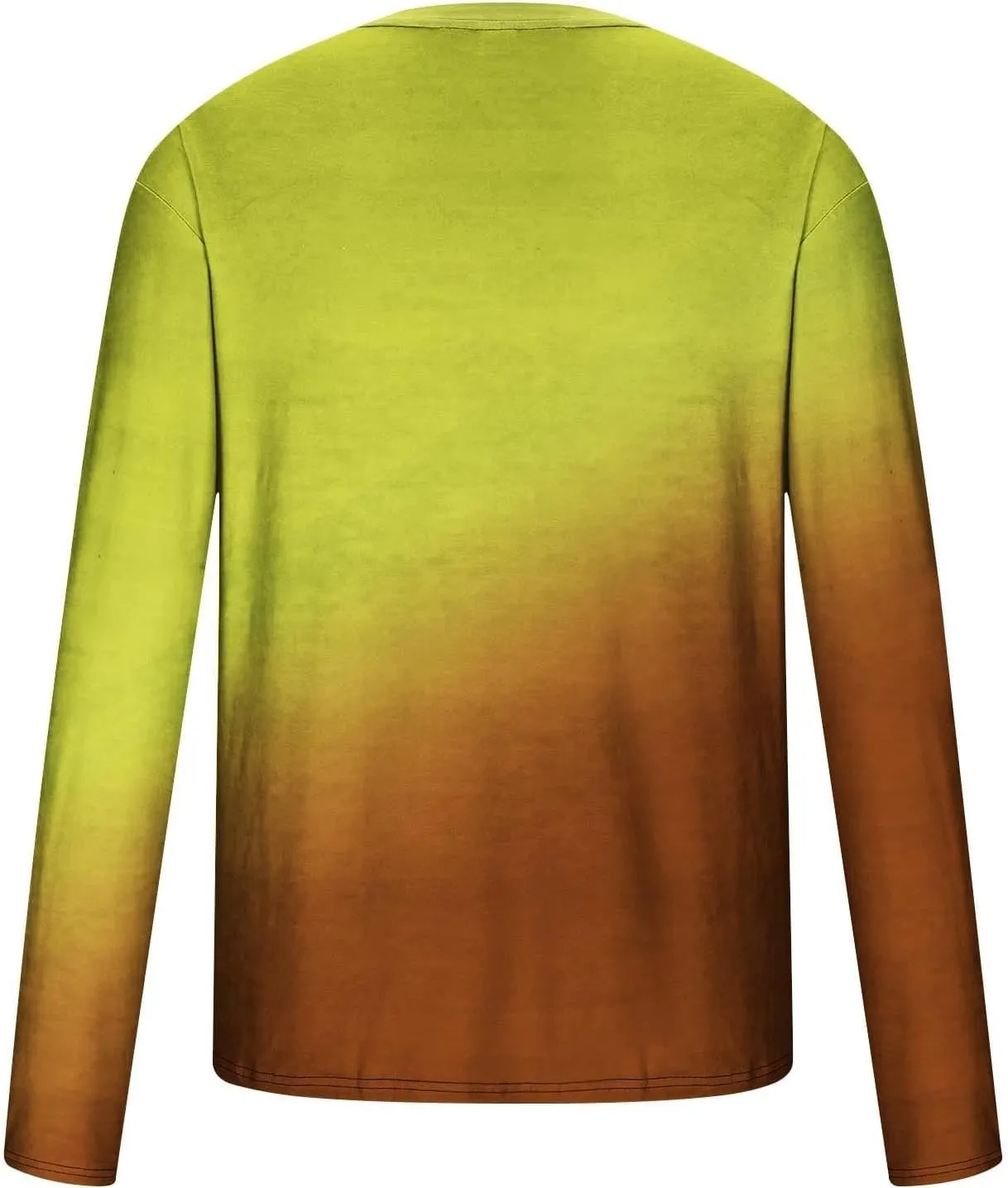 Casual Sports T-Shirts for Men Loose Crew Neck Gradient Long Sleeve Pullover Tops Fashion Comfort Athletic Blouses