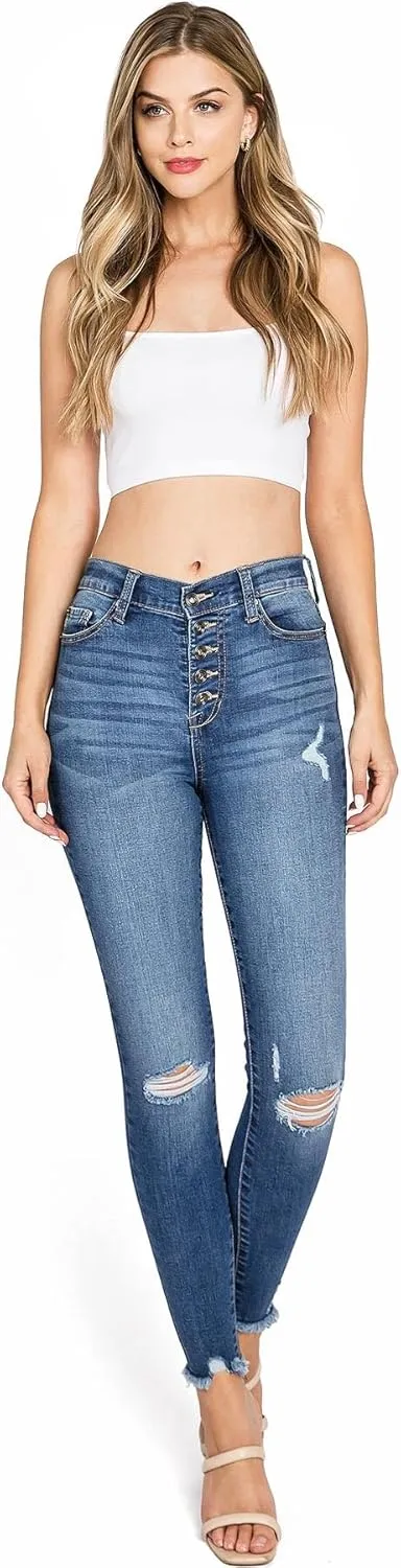 Celebrity Pink Regeneration Women's Juniors High Rise Skinny Jeans