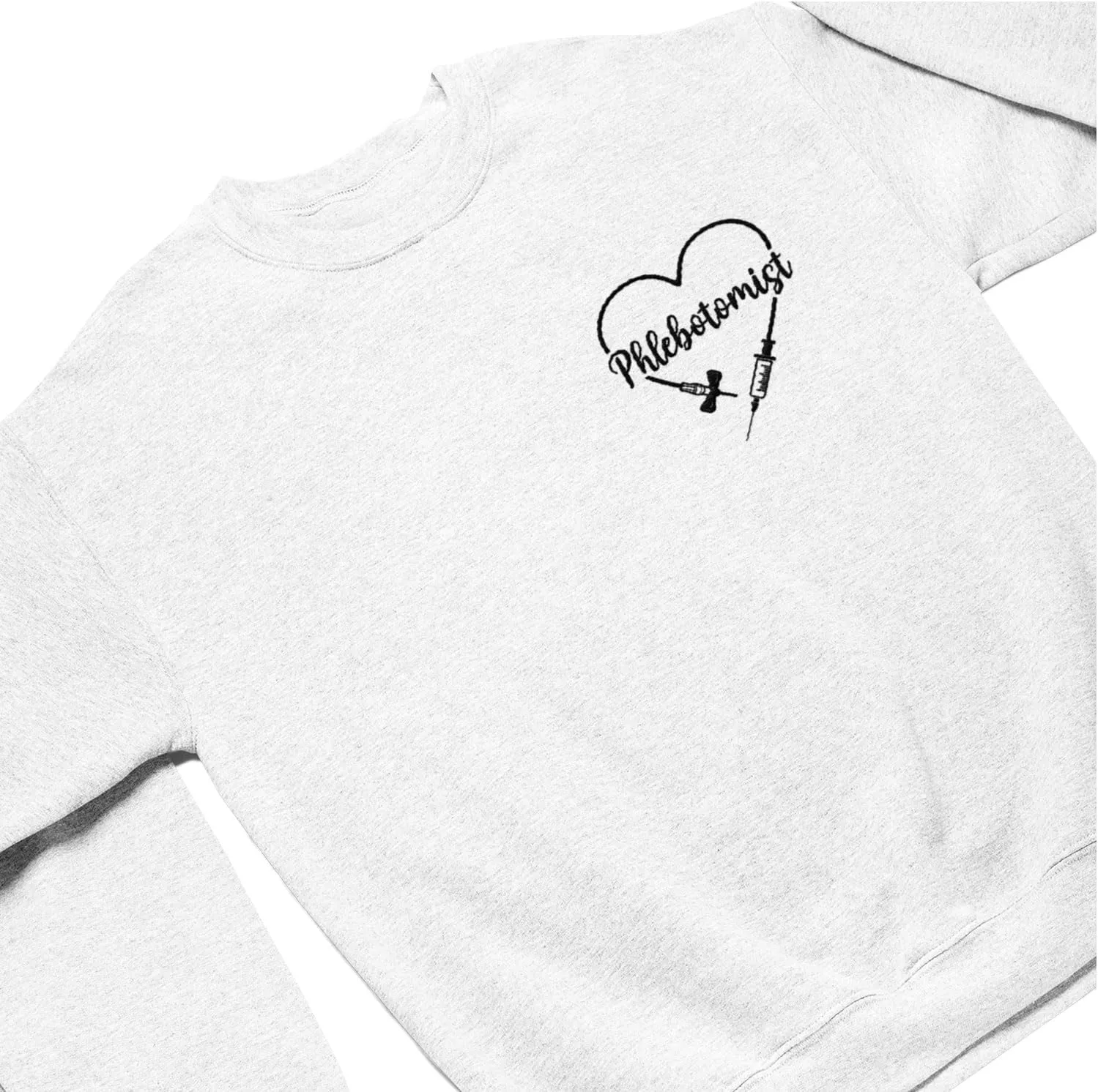 Custom Embroidered Sweatshirts & Hoodies - Phlebotomy Tech T-Shirts Gift for New Phlebotomist