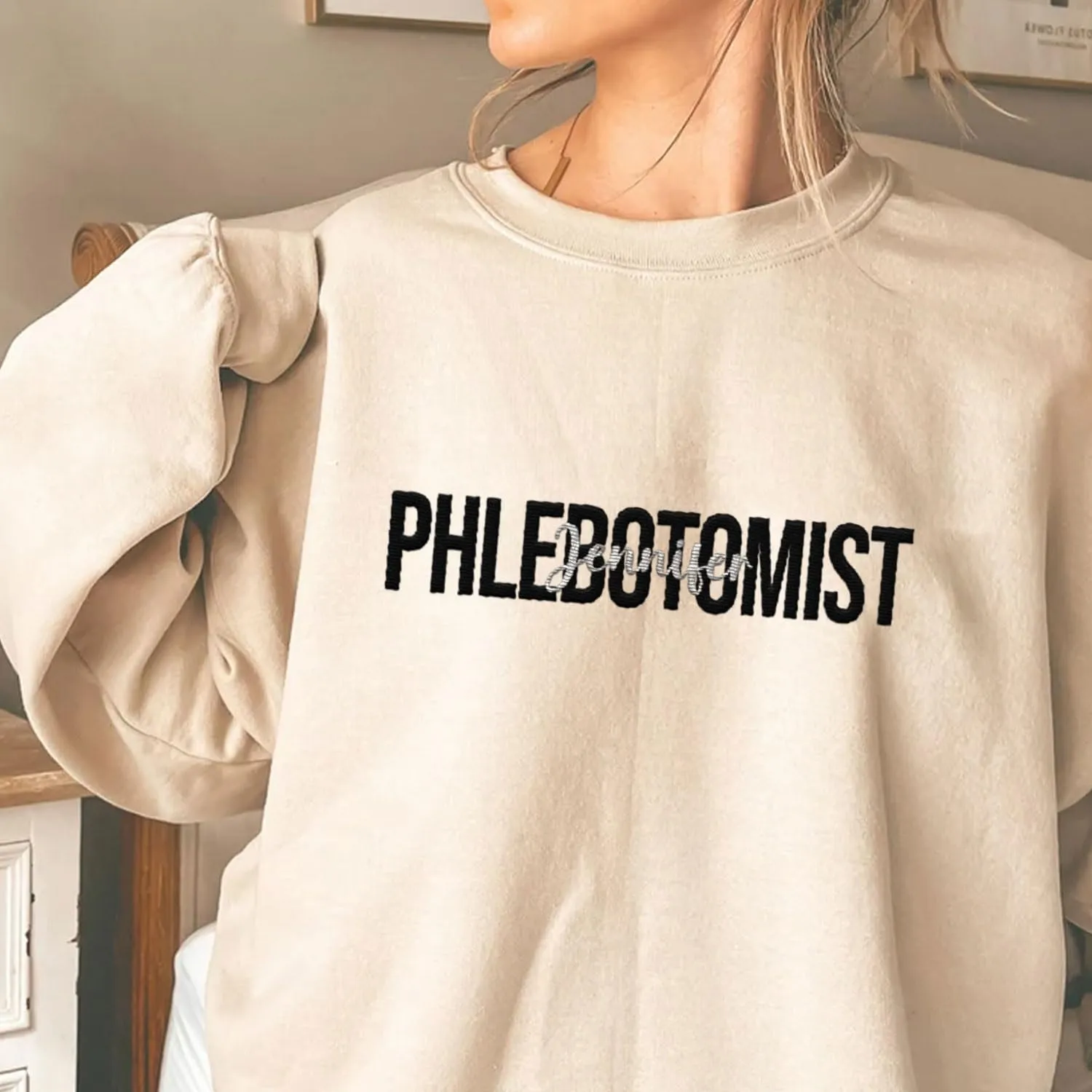 Custom Embroidered Sweatshirts & Hoodies - Phlebotomy Tech T-Shirts Gift for New Phlebotomist