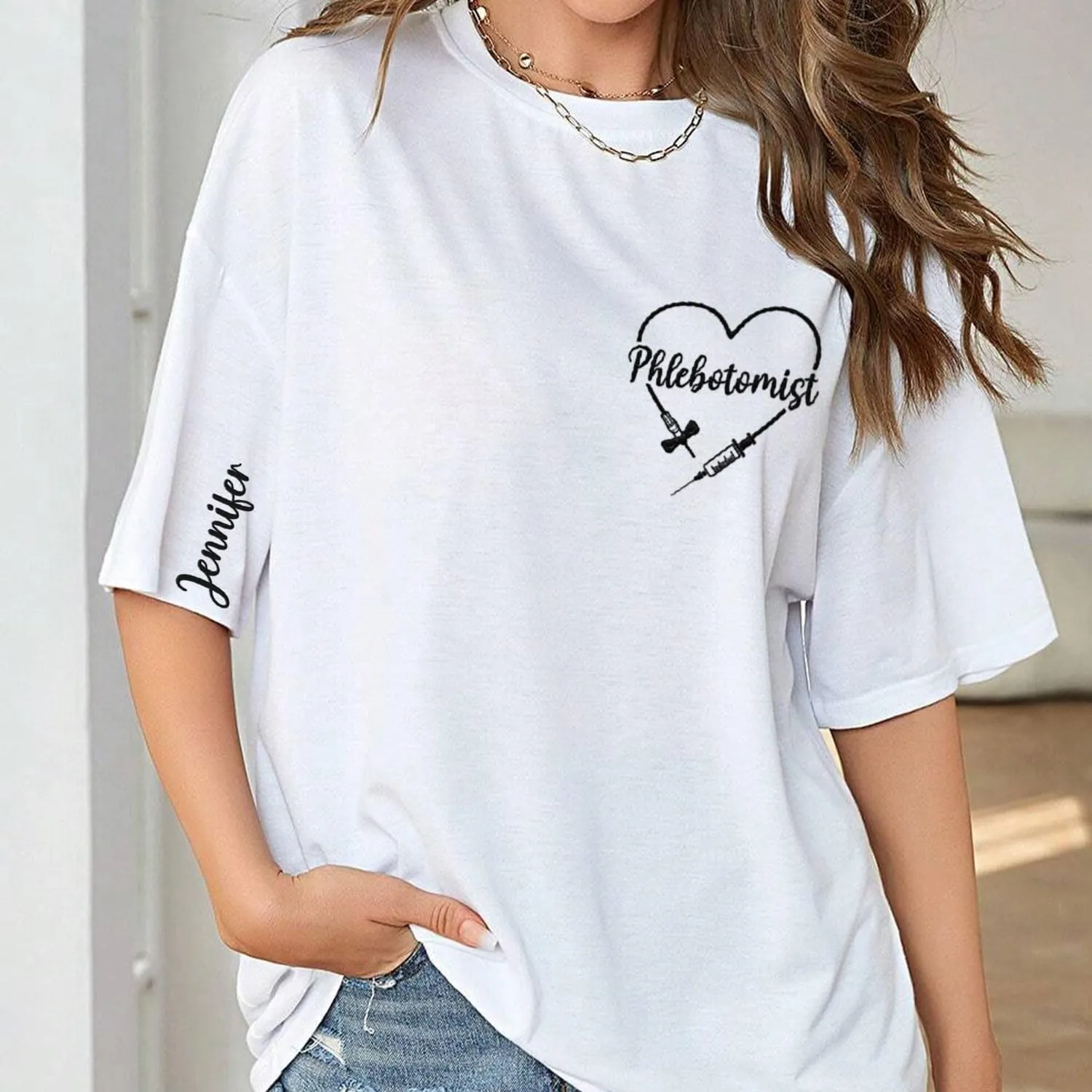 Custom Embroidered Sweatshirts & Hoodies - Phlebotomy Tech T-Shirts Gift for New Phlebotomist