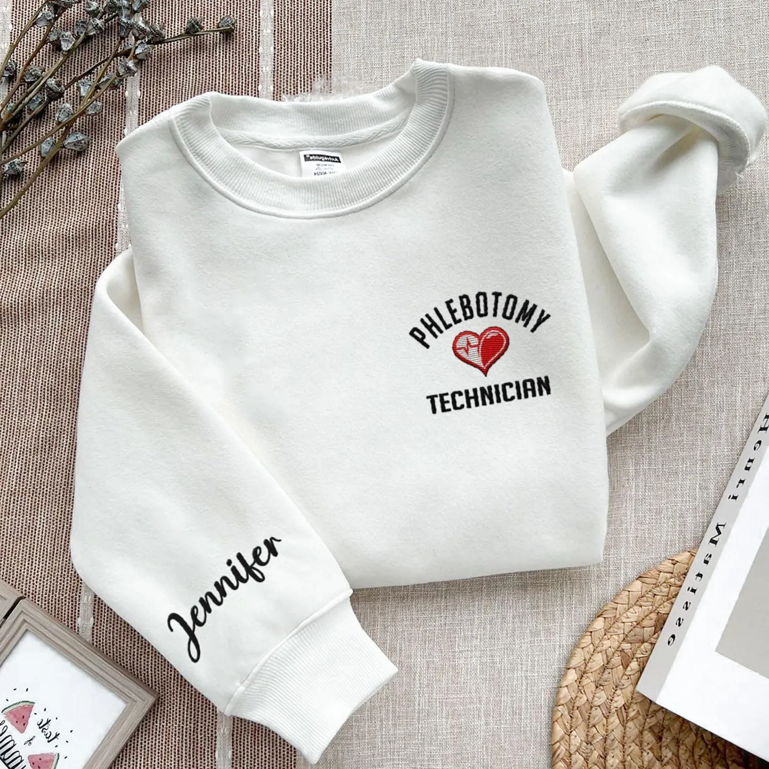 Custom Embroidered Sweatshirts & Hoodies - Phlebotomy Tech T-Shirts Gift for New Phlebotomist