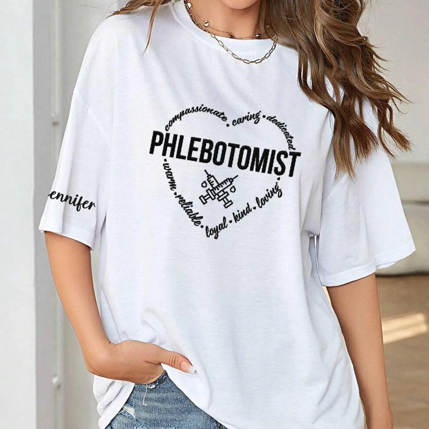 Custom Embroidered Sweatshirts & Hoodies - Phlebotomy Tech T-Shirts Gift for New Phlebotomist