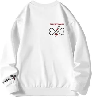 Custom Embroidered Sweatshirts & Hoodies - Phlebotomy Tech T-Shirts Gift for New Phlebotomist