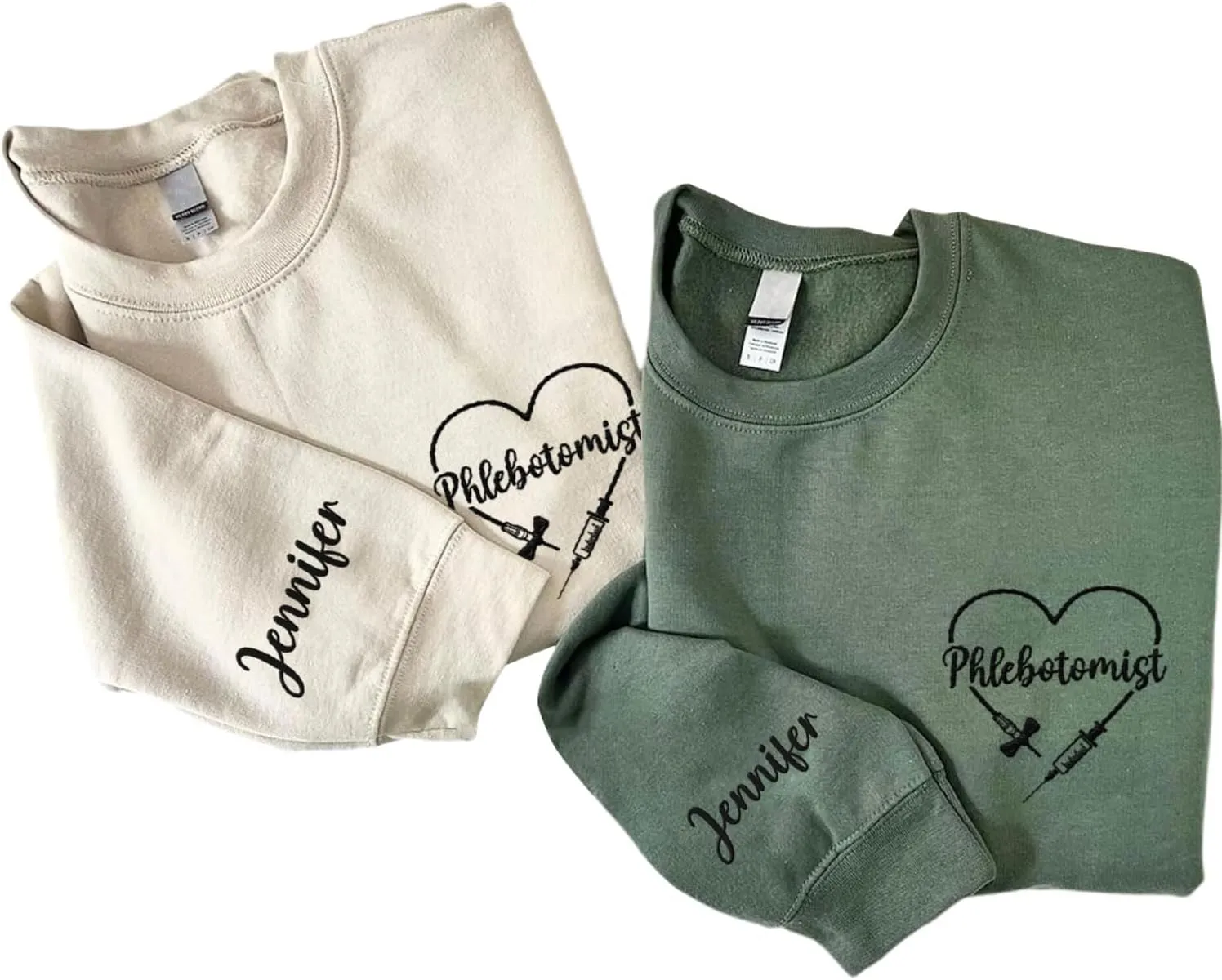 Custom Embroidered Sweatshirts & Hoodies - Phlebotomy Tech T-Shirts Gift for New Phlebotomist
