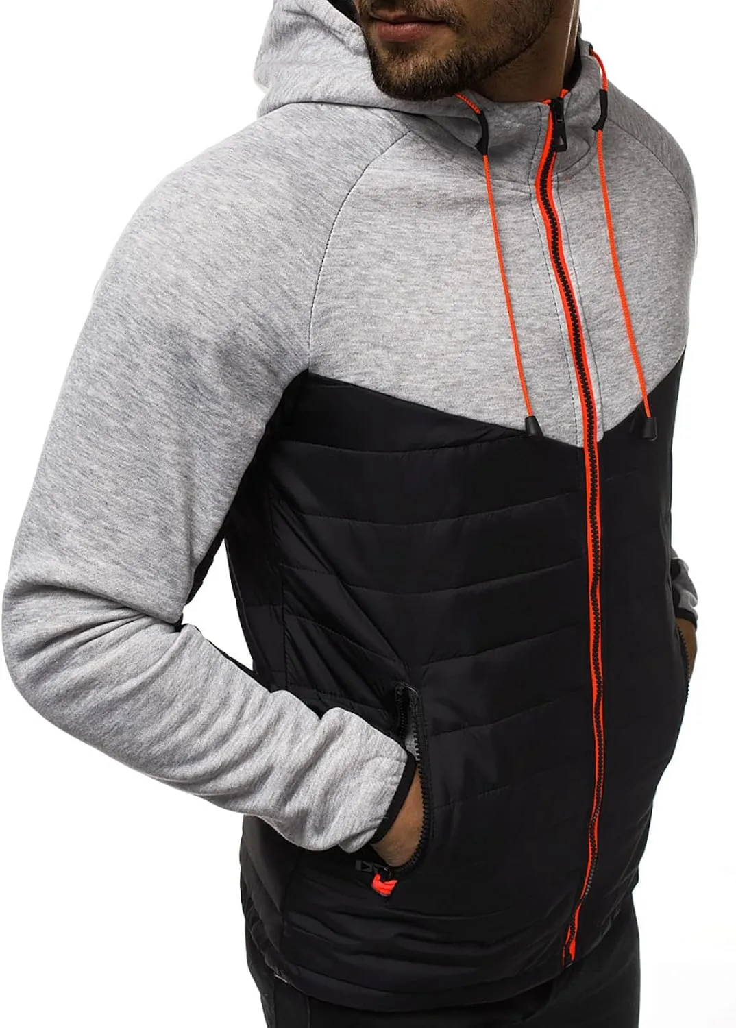 DuDubaby Men's Casual Camouflage Sports Sweatshirt Long Sleeve Zipper Hooded Jacket Coat
