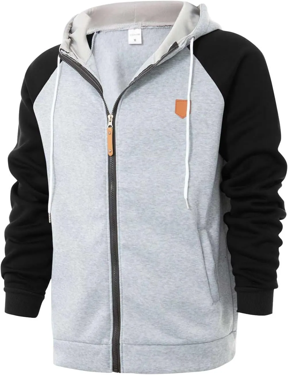 Full Zip Hoodies for Men Personalized Blank Hoodie Warm Big and Tall Sweater