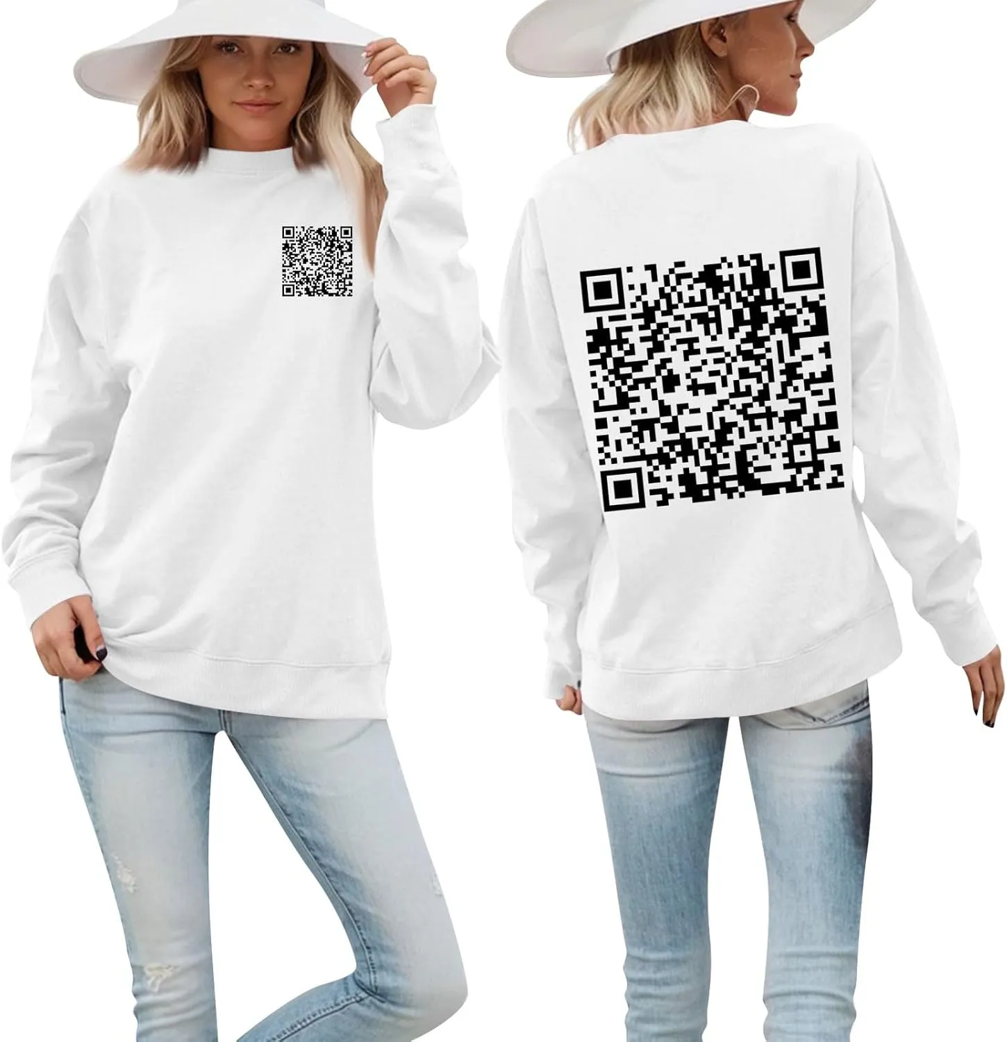 Funny Fu Qr Code Sweatshirts Men And Women Stylish Fuck You Qr Code Hoodies Unisex With Humorous Hidden Message Shirts