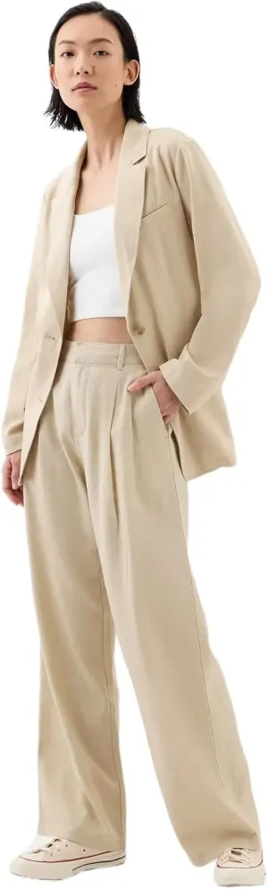 GAP Women's High Rise Linen Wide Leg Pant