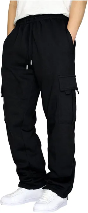 GIERIDUC Cargo Pants for Men 2024 Relaxed Fit Lightweight Hiking Pants Men Extra Tall Athletic Pants Fleece Lined Work Pants