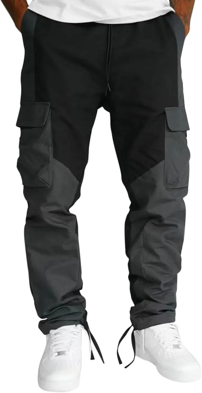 GIERIDUC Harajuku Hip Hop Denim Pants Men Mens Tactical Pants Lightweight Casual Chino Pants for Men Hiking Travel Sweatpants