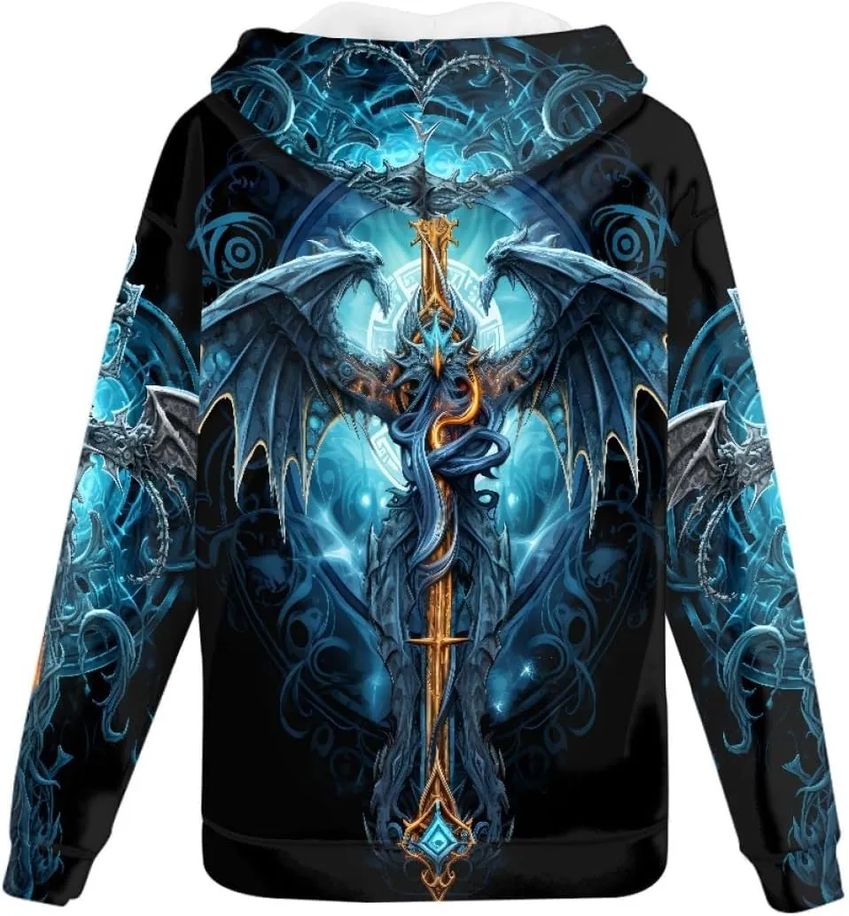 GLUDEAR Unisex Realistic 3D Digital Print Full Zip Hoodie Jackets Hooded Sweatshirt