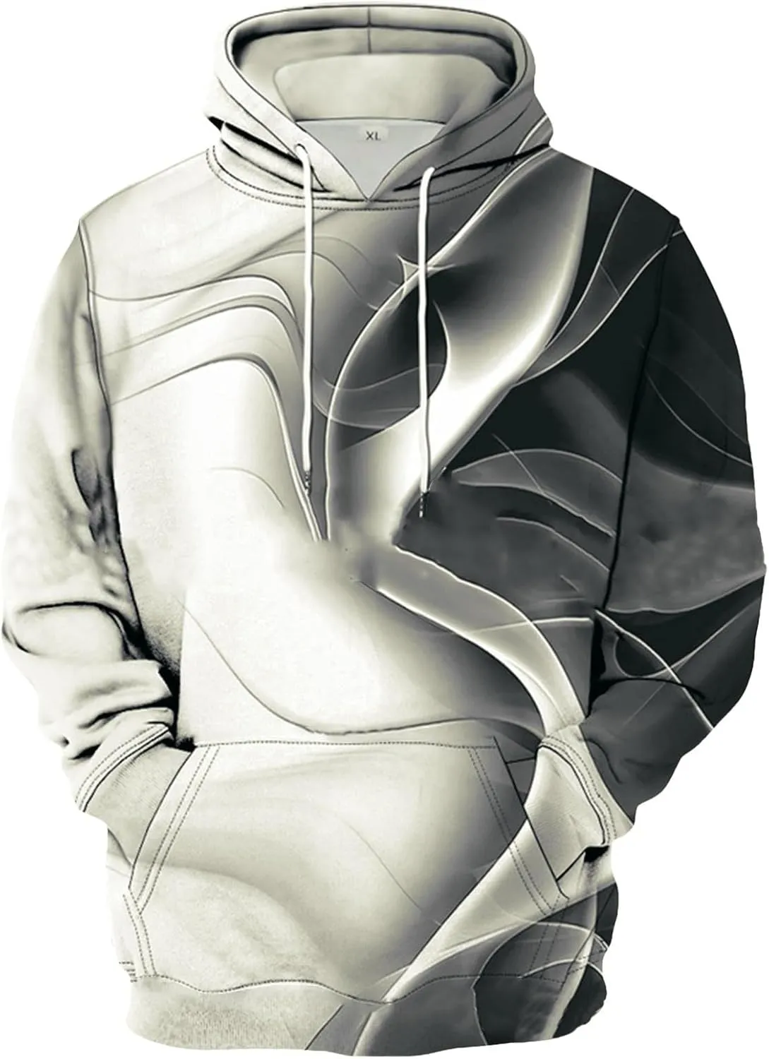 GOFULY Mens Hoodies Pullover Funny 3D Graphic Fall Sweatshirts Lightweight Pullover Long Sleeve Winter Jacket With Pockets
