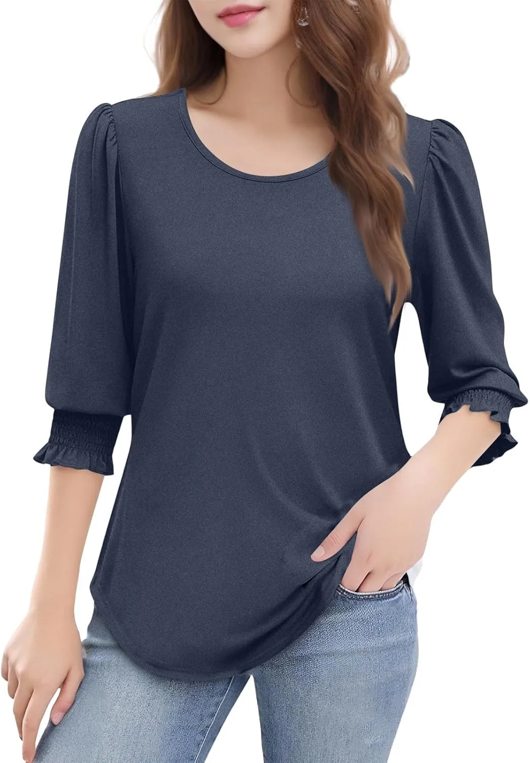 Half Sleeve T Shirts for Women Cute Tops Fashion Business Casual T Shirts Workout Clothes Trendy Vacation Outfits