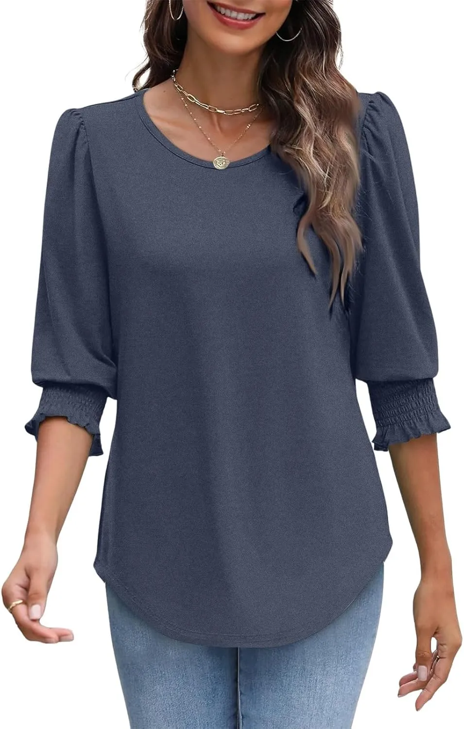 Half Sleeve T Shirts for Women Cute Tops Fashion Business Casual T Shirts Workout Clothes Trendy Vacation Outfits