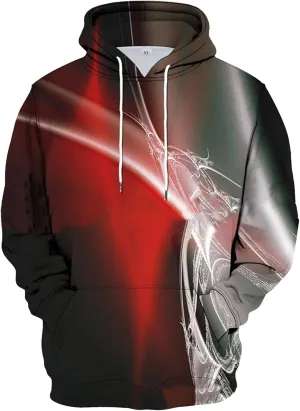 Hoodies For Men Graphic 3D Print Fall Sweatshirts No Hood Winter Pullover Drawstring Long Sleeve Outfits With Pocket
