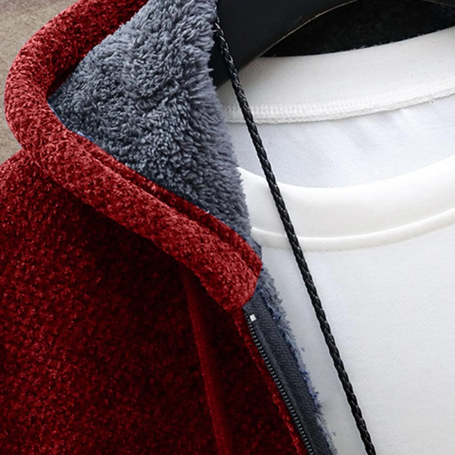 Hoodies for Men Zip up Warm Cardigan Knitted Sweater Sweatshirt Color Block Winter Warm Jacket Coats Outerwear