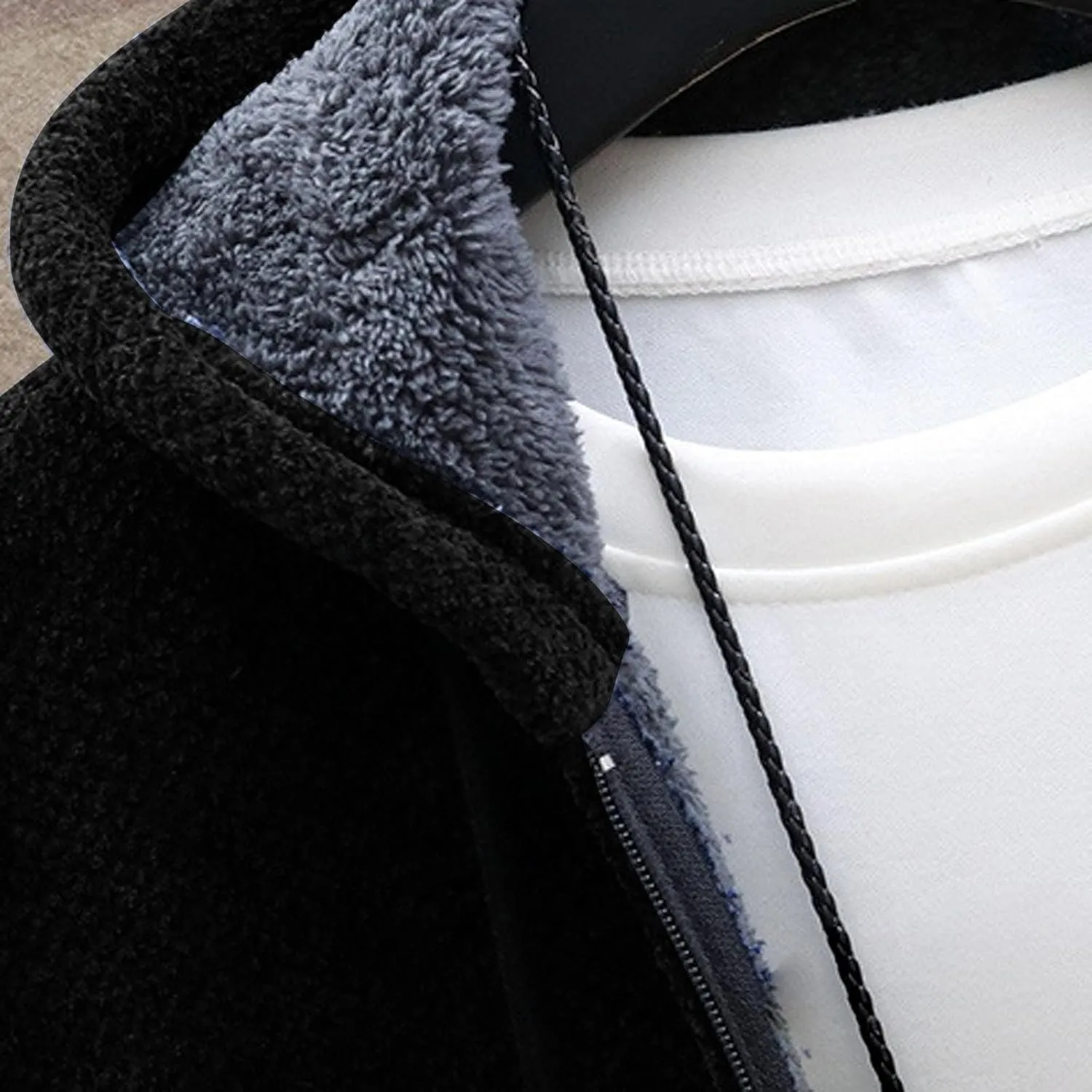 Hoodies for Men Zip up Warm Cardigan Knitted Sweater Sweatshirt Color Block Winter Warm Jacket Coats Outerwear