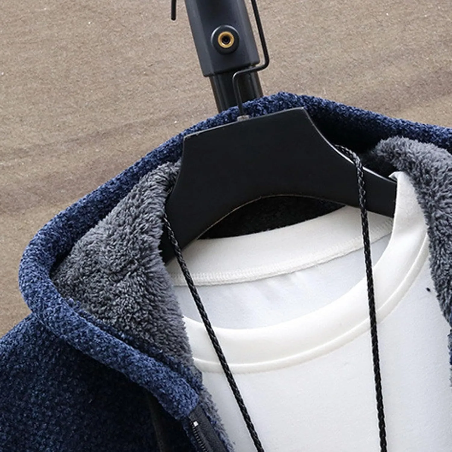 Hoodies for Men Zip up Warm Cardigan Knitted Sweater Sweatshirt Color Block Winter Warm Jacket Coats Outerwear