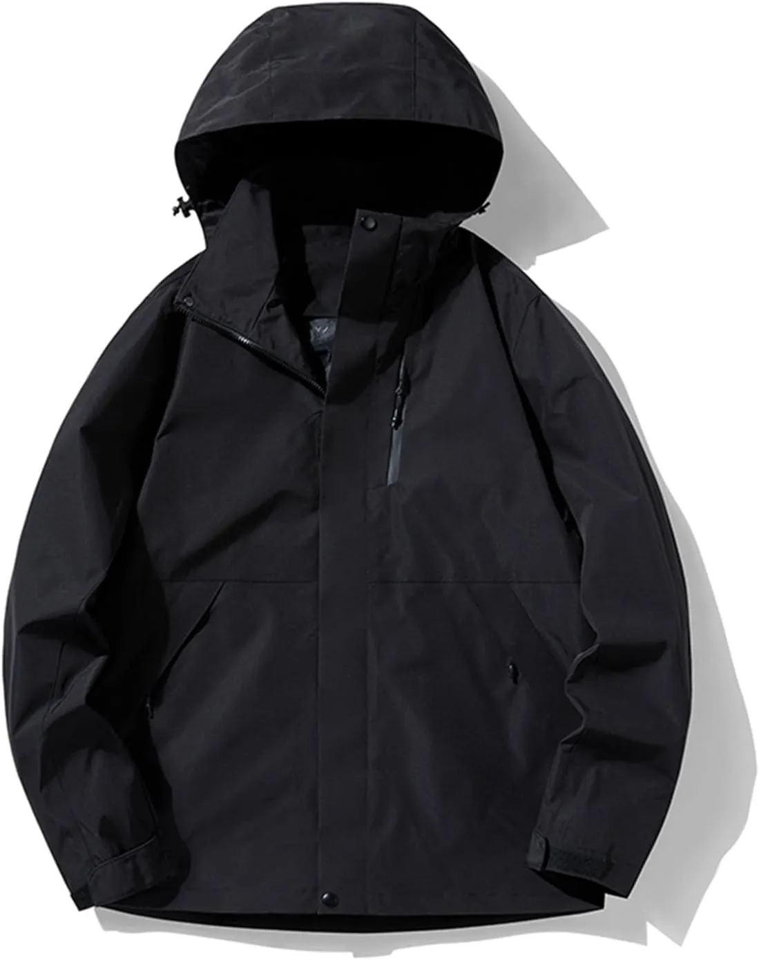Jackets for Men Hooded Zipper Lightweight Waterproof Outdoor Raincoat Jacket Hiking Travel Rain Jacket with Pockets