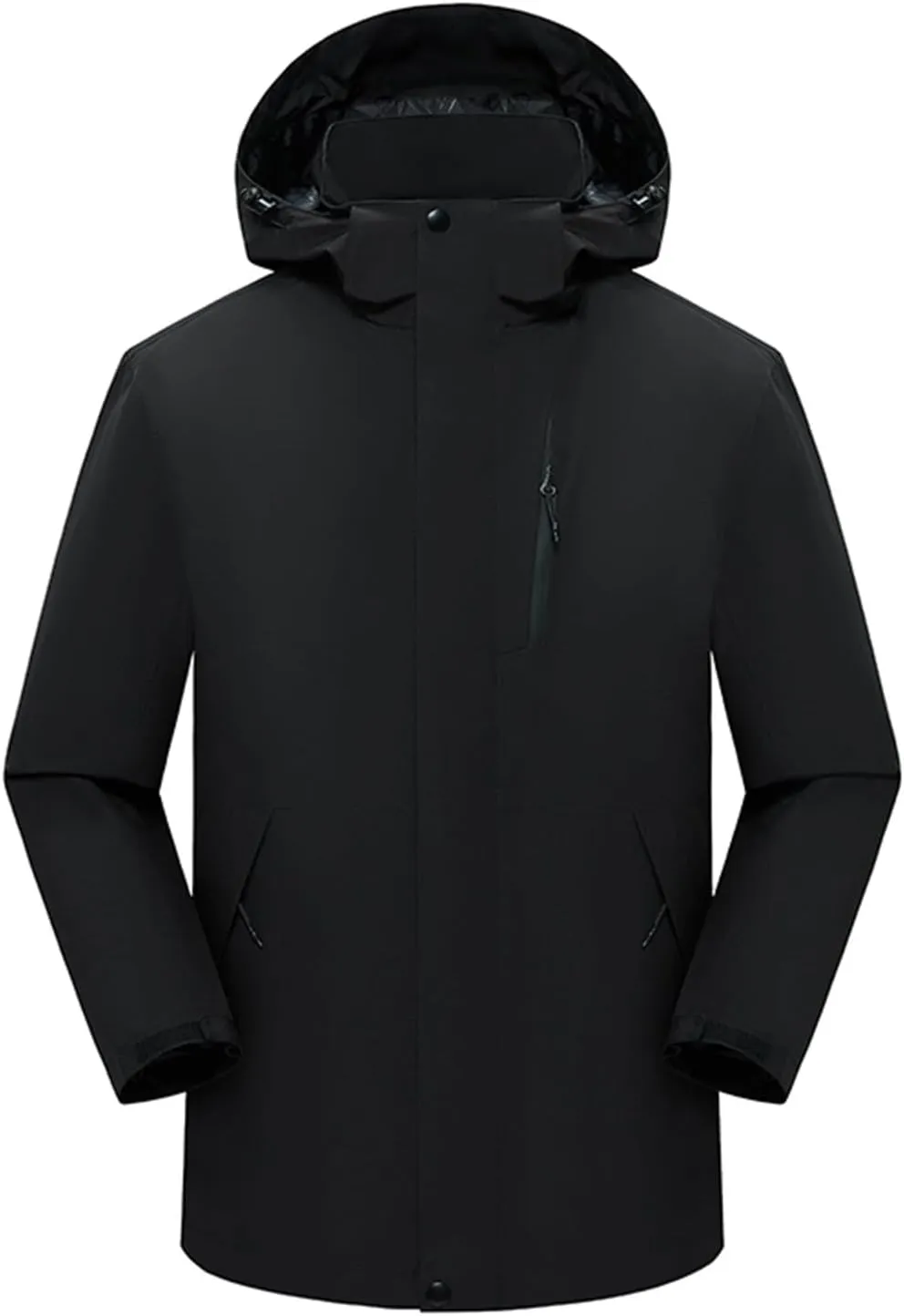 Jackets for Men Hooded Zipper Lightweight Waterproof Outdoor Raincoat Jacket Hiking Travel Rain Jacket with Pockets