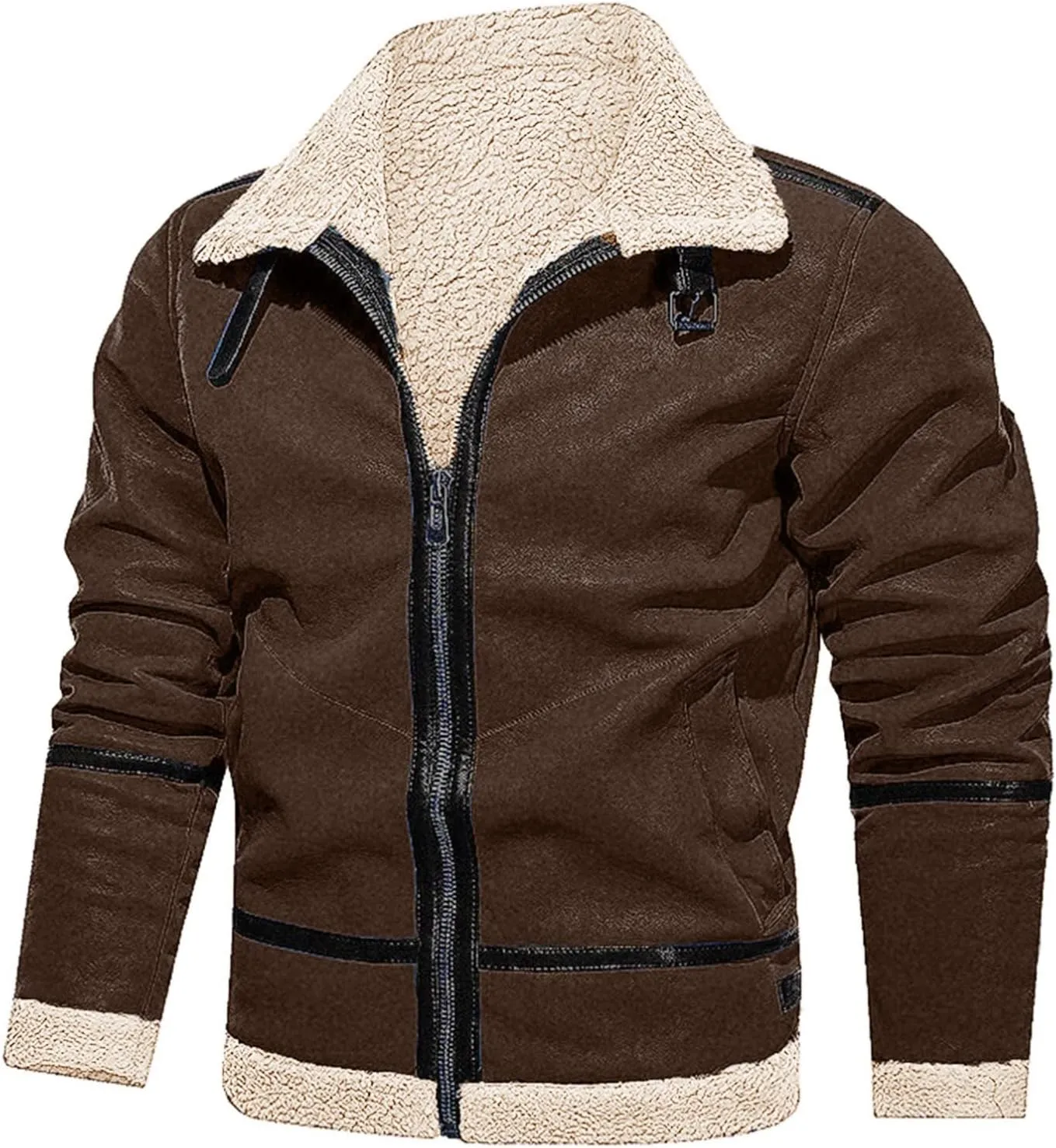 LCMTWX Coats for Men and Winter Jacket Coat Leisure Plus Size Hat Zip Pocket Cotton-Padded Warm Men's Thicken Warm Winter