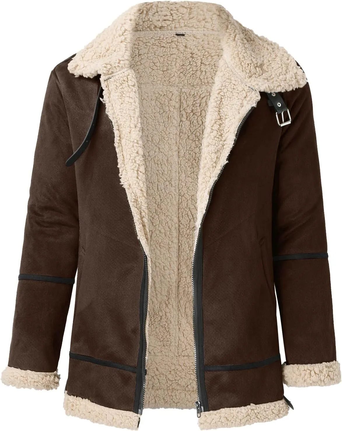 LCMTWX Coats for Men and Winter Jacket Coat Leisure Plus Size Hat Zip Pocket Cotton-Padded Warm Men's Thicken Warm Winter