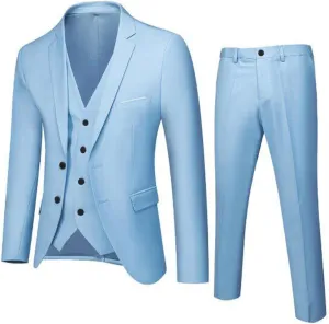 LCMTWX Men Suits Slim 3 Suit Business Wedding Party Jacket Vest & Pants Coat Men'S Suits Regular Fit MenS Suits Black Suit