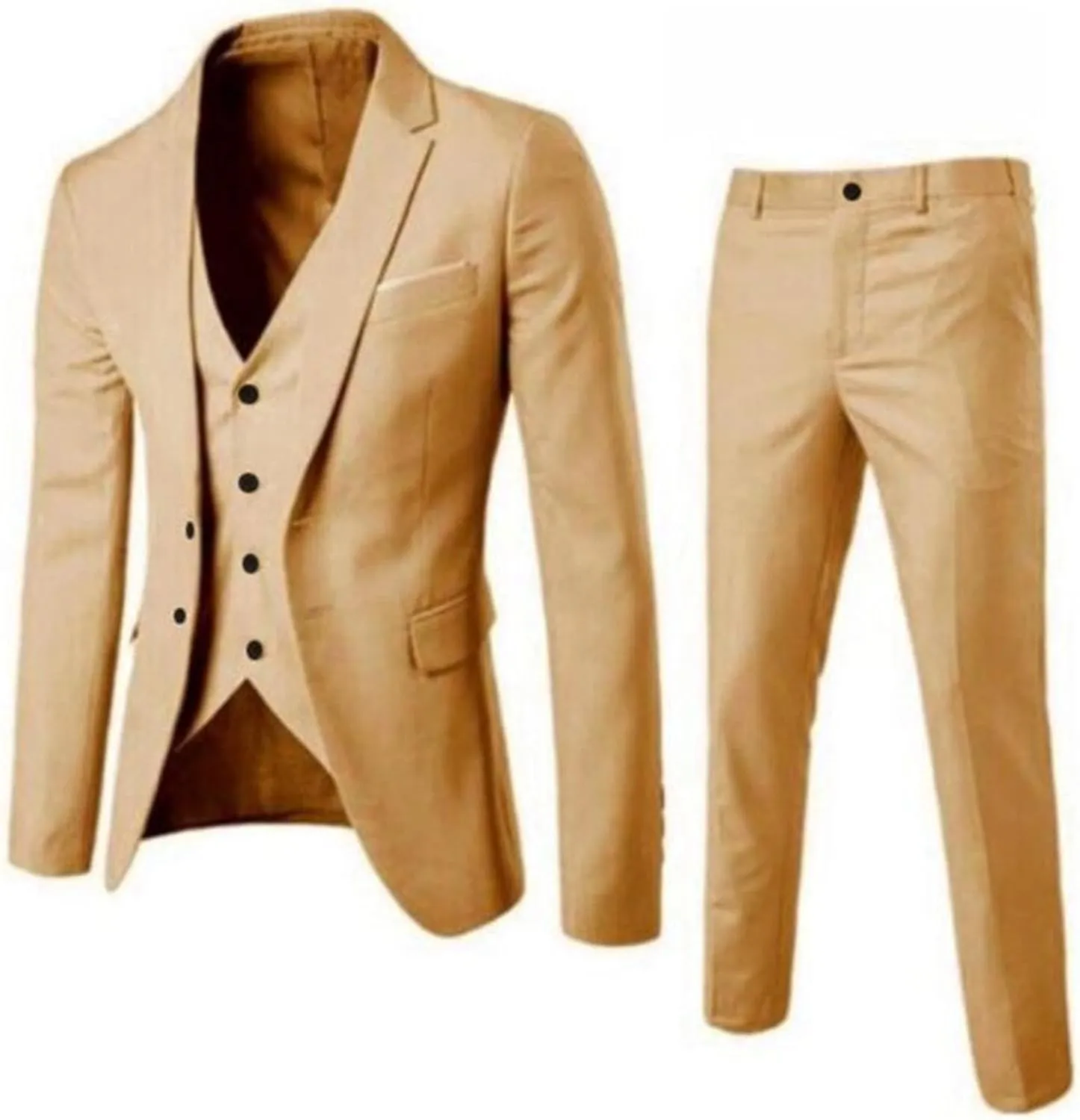 LCMTWX Men Suits Slim 3 Suit Business Wedding Party Jacket Vest & Pants Coat Men'S Suits Regular Fit MenS Suits Black Suit