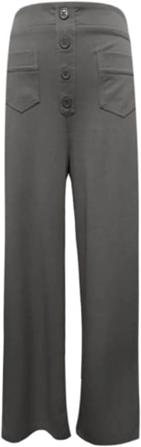 Leggings Flare Women's Work Pants High Elastic Waisted Trousers Straight Wide Leg Pants Button Women Casual Work