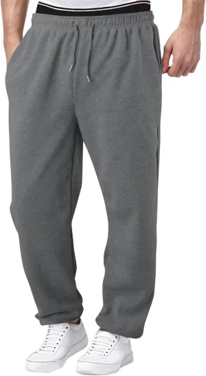 Linen Pants for Men Simple Fashion Solid Color Work Pants Casual Loose Sweat Pants Plus Size Trousers for Men
