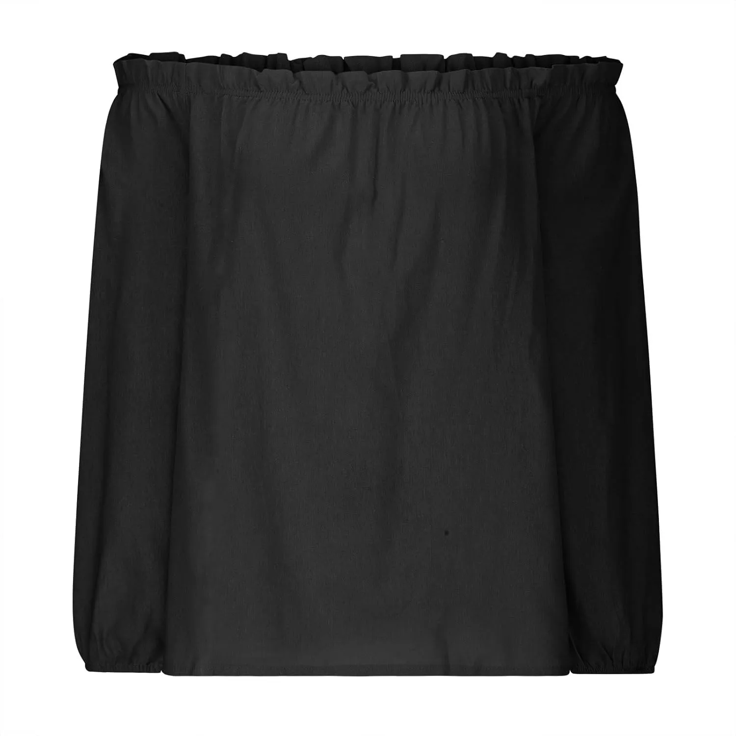 Lmdudan Women's Off The Shoulder Tops Shirred Neck Long Sleeve Flowy Cotton Linen Blouses Shirts 2025 Summer Beach Top Tees